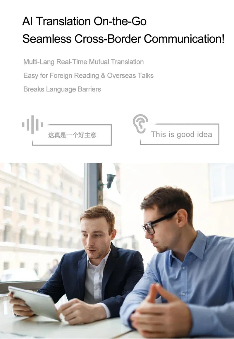Lenovo 8K HD AI Smart Photochromic Glasses 4K Multifunctional Camera Bluetooth Call Voice Assistant Music Player Translate
