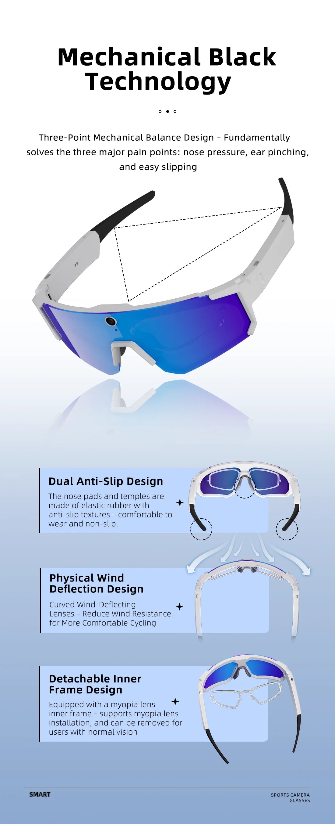 4K Polarized Sunglasses AI Smart HD 800W Camera Bluetooth Call Translation For Men Cycling Anti Glare Driving UV400 IP54 Goggles
