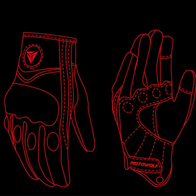 Mens Women 4 Season Driving Supertech Black/White Motorcycle Leather Gloves Racing Glove Motorbike Cowhide Race Bike Knight