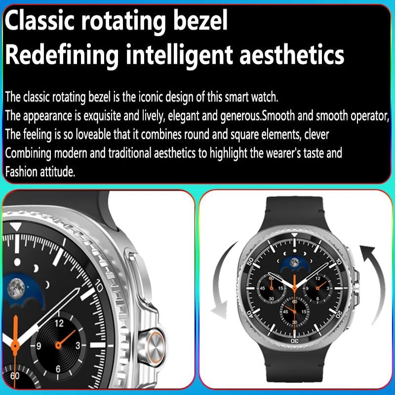 2025 New For Galaxy Watch 8 Classic Smart Watch Men  GPS NFC Bluetooth call 47mm AMOLED Fitness Sport Tracker Health Smart Watch