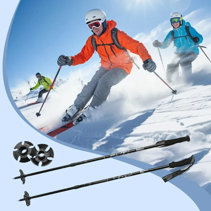 Skiing Pole Adjustable Trekking Poles for Outdoor Adventures Hiking Support Snowboarding Sturdy Walking Sticks for Mountains