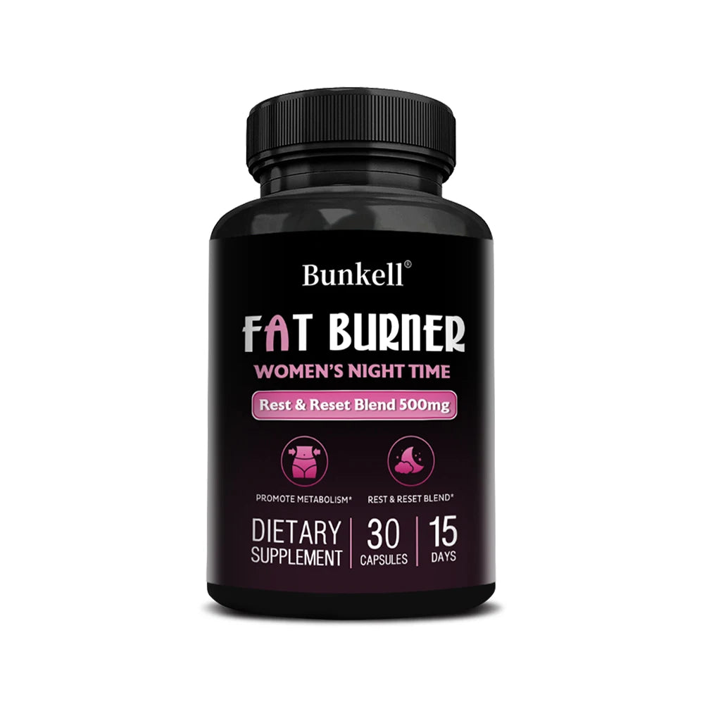 Women's Night Fat Burner, Helps Reduce Belly Fat, Manage Weight, Support Sleep, Dietary Supplement