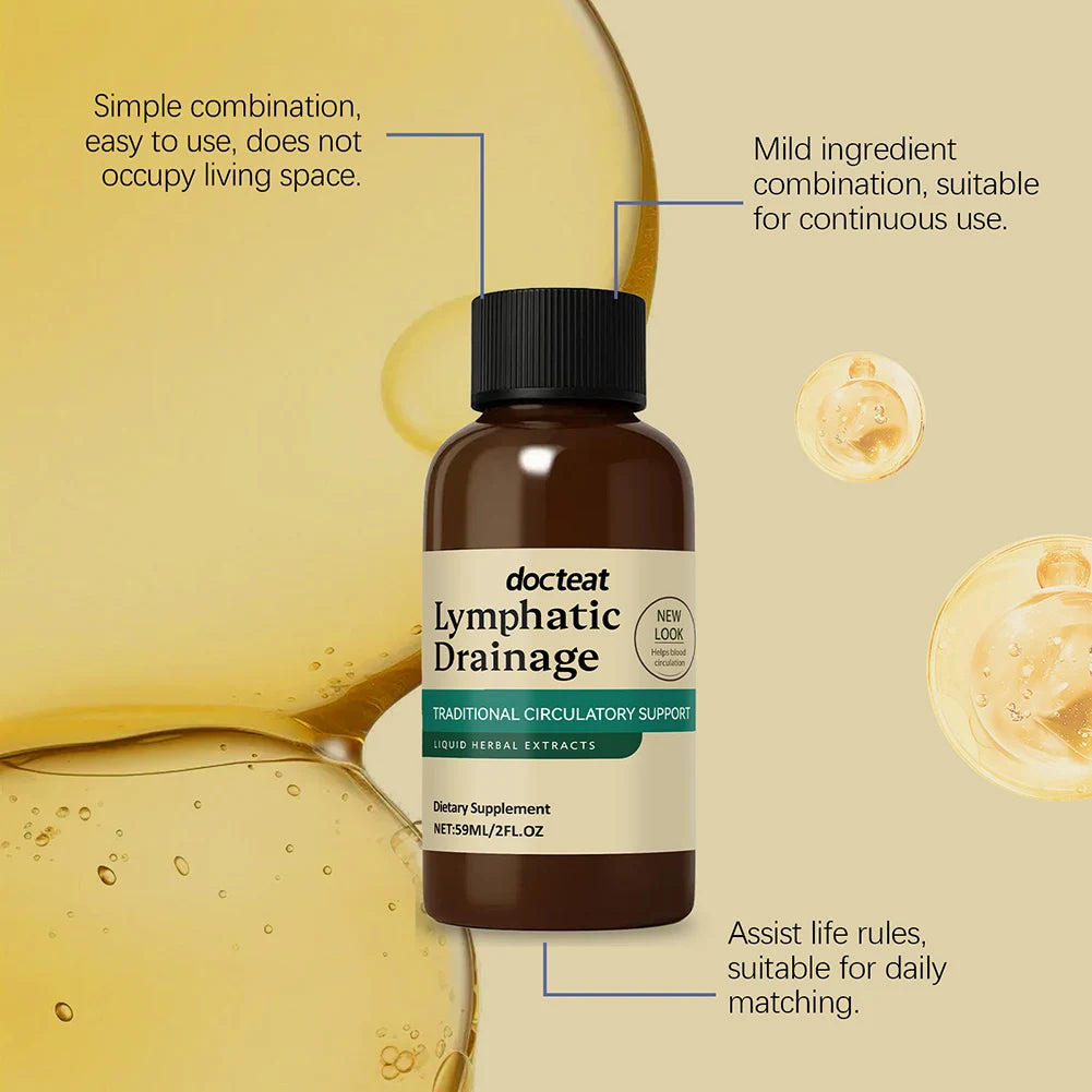 59ml Lymphatic Drainage Liquid Drops  for Women Men Lymphatic Drainage Supplement For Immune Support Body Care Supplies