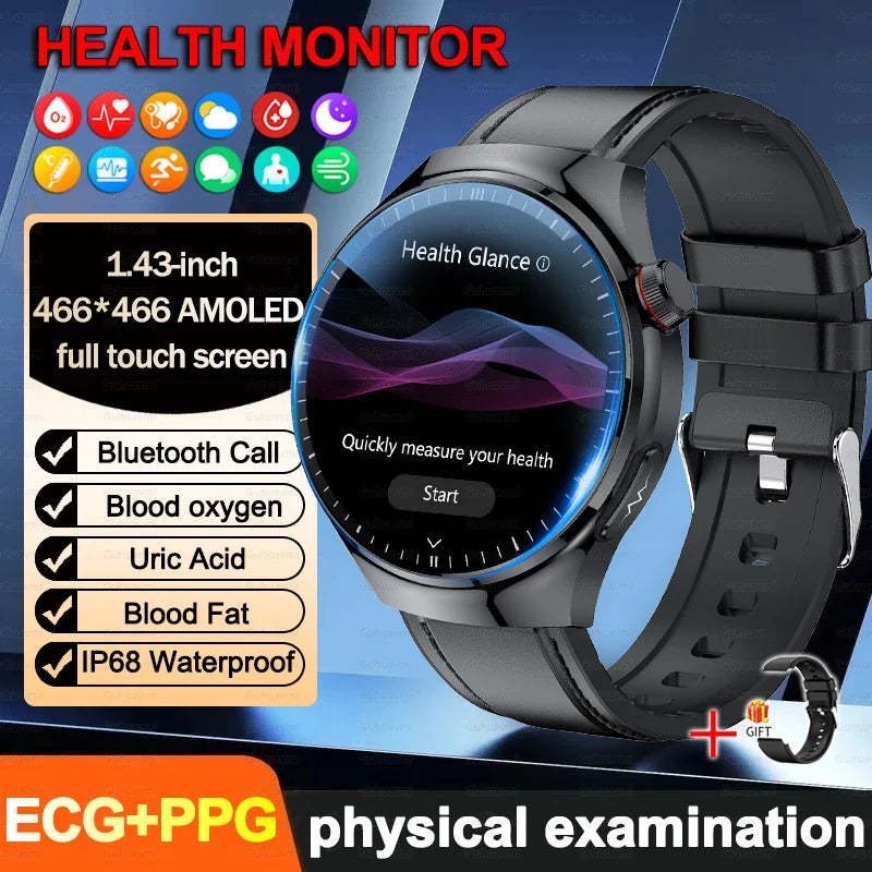 2026New high-end Smart Watch Men Women Health Measurement Blood Oxygen Bp physical examination call exercise ECG Smartwatch Man