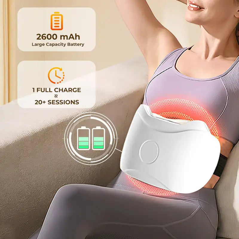 Electric Wireless Abdominal Massager for Fat Burning & Digestion 3-gear Speed Adjustable Lazy Workout HomeFitness Body Sculpting
