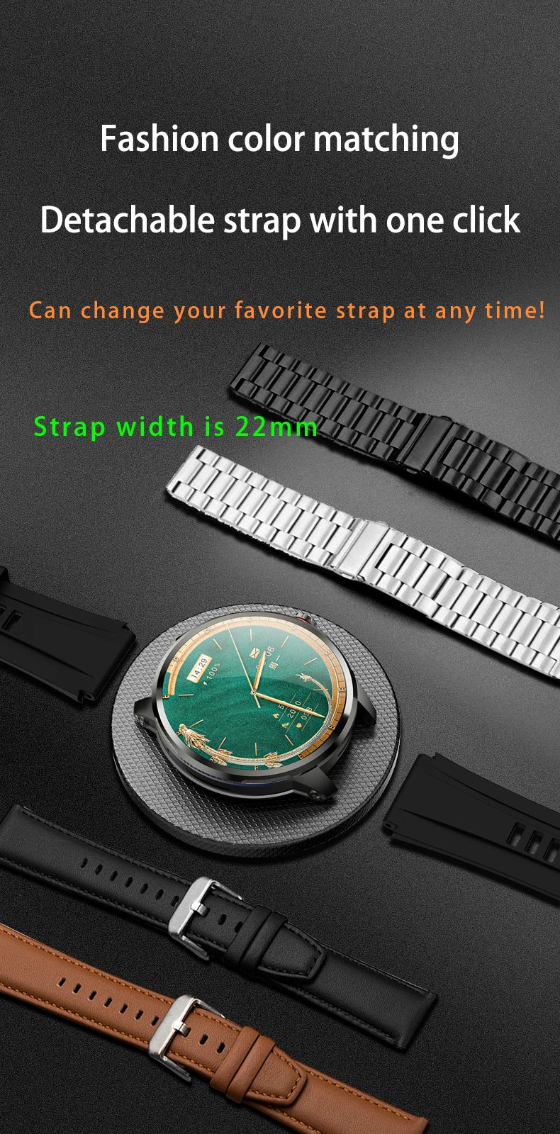 Original H99 Smart Watch Android Watches Amoled Smartwatch With 190° Rotary Camera Google Play Store 1.95inch Amoled Screen