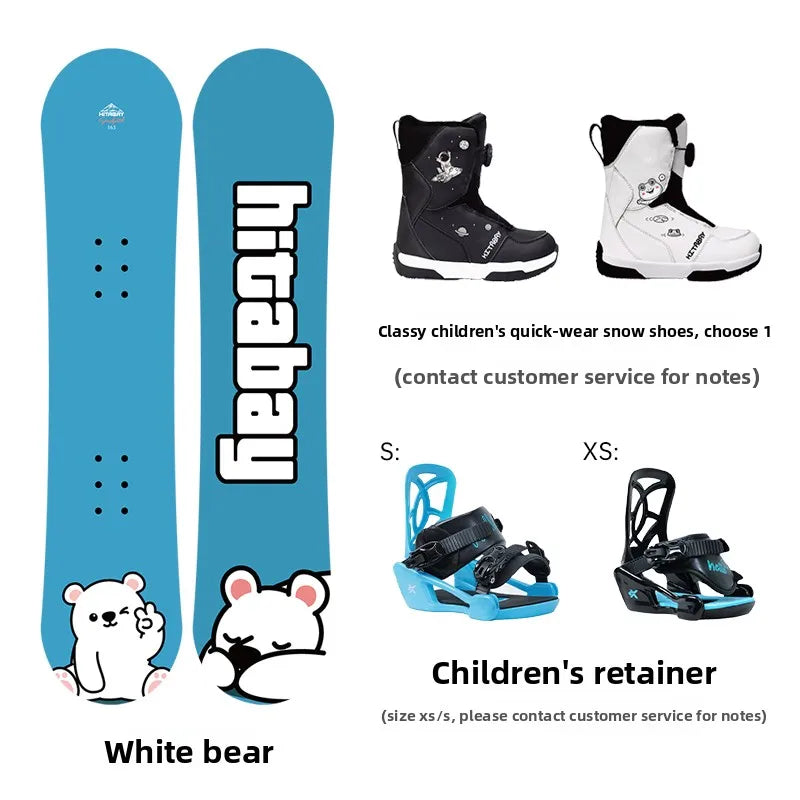 Children's Snowboard Set Baby Snowboard Boys and Girls Snowboard New Ski Equipment