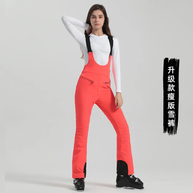 GSOU SNOW Women's Skiing Pants Warm Outdoor Sport Working Clothes Waterproof Snow Elasticity Trousers Winter Snow Snowboard Pant