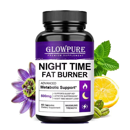 60pcs Powerful Natural Night time Fat Burning Cellulite Weight Loss Pills for Lean Physique Detoxification Promotes Metabolism