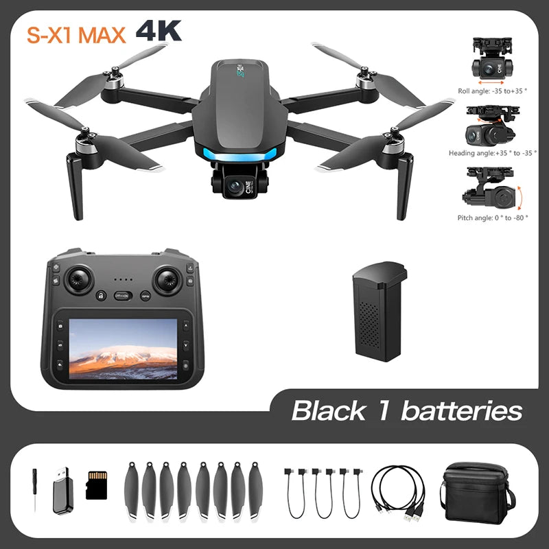For Xiaomi GPS S-X1 Drone Three-axis gimbal 8K Professional HD Camera WIFI 5G Brushless FPV Obstacle Avoidance Quadcopter Dron