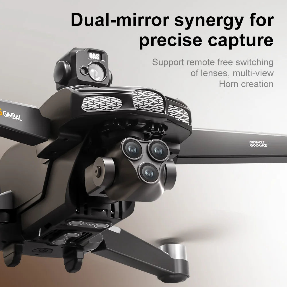 V668 GPS Drone 8K Professional 3-Axis PTZ HD Three Camera 5G WIFI FPV Dron Obstacle Avoidance Brushless Motor RC Quadcopter Toys