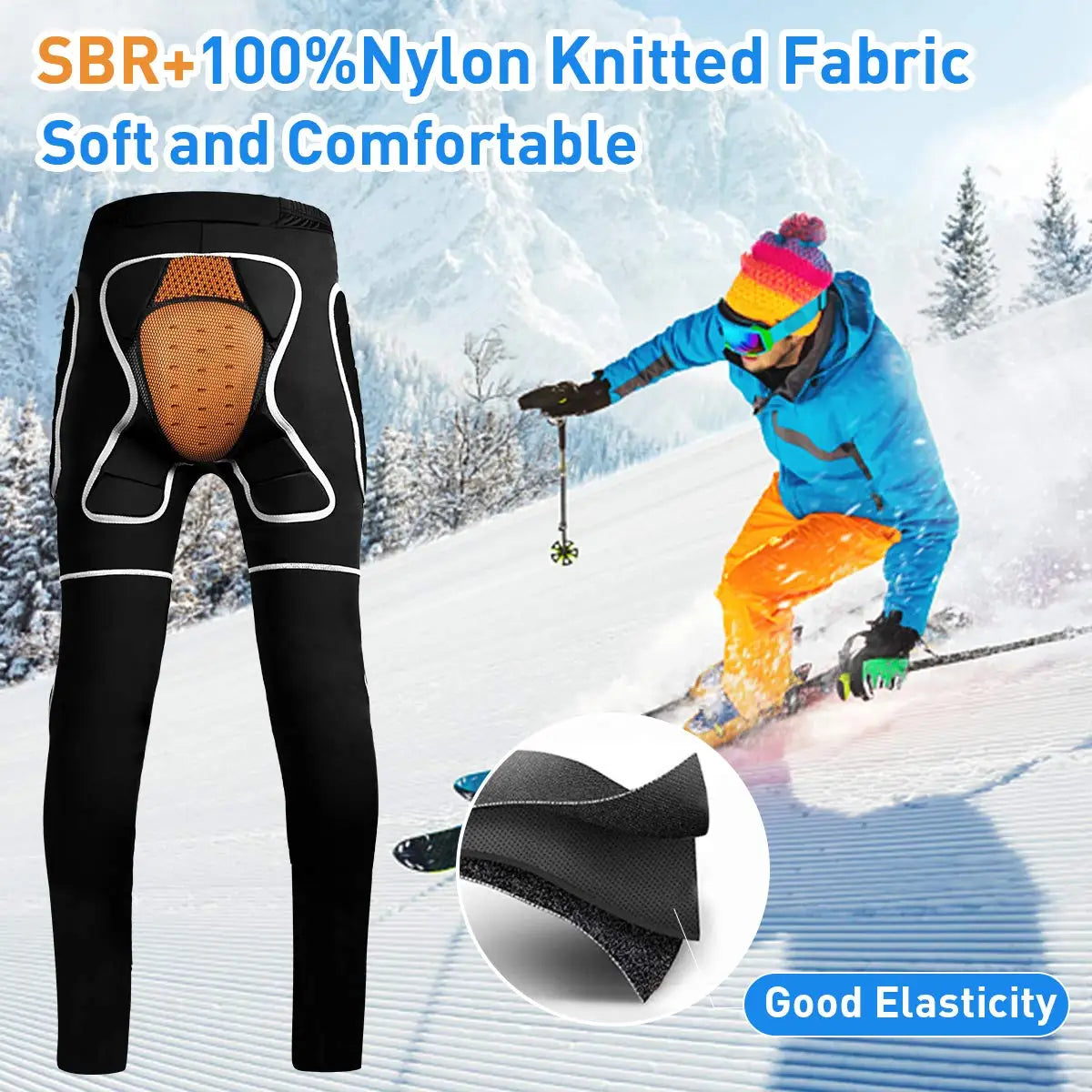 EVA Ski Padded Pants Knee Hip Pads Skiing Protection Pad Pants Women Man Winter Pants for Snowboard Motorcycle Skating