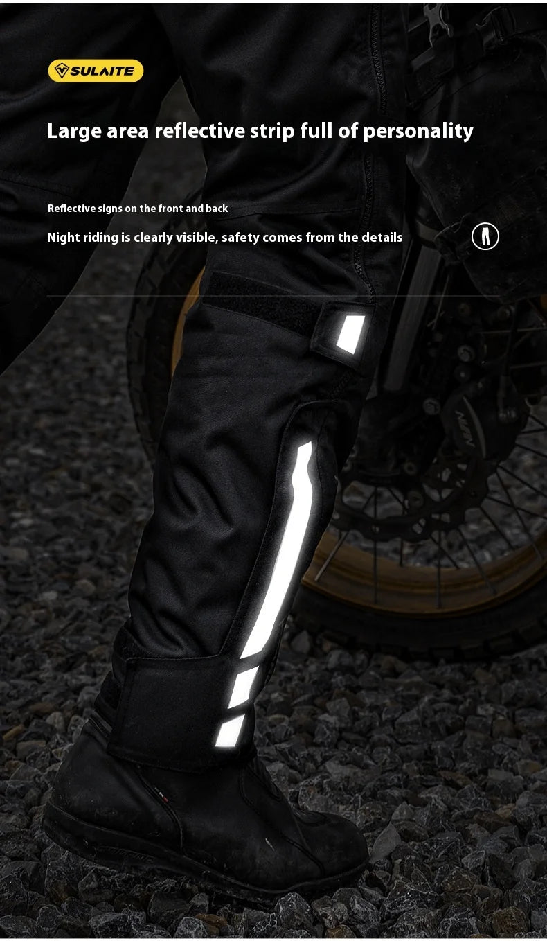 Motorcycle Riding Pants Quick Take Off Waterproof Windproof Thermal Protective Pants For Men And Women Winter Warm Racing Pants