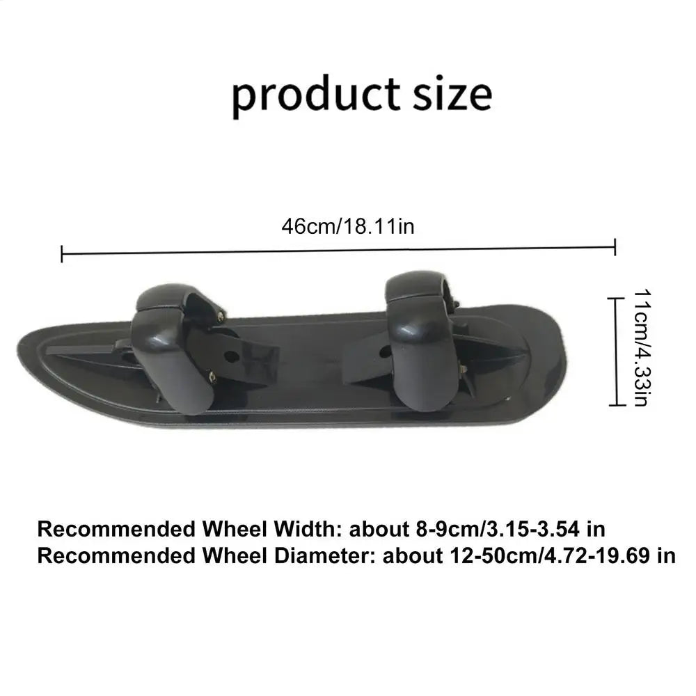 Ski Board Sled 2 in 1 Outdoor Winter Snowboards Stroller Skis Glider Snowboards for Cycling Bicycle Jogging Sports Outdoor Paths