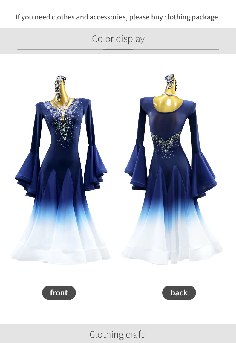 2026 Girls Prom Dancewear New Modern Dance Dress Waltz Competition Costume Wedding Party Suit Valsa Women Ballroom Stage Clothes