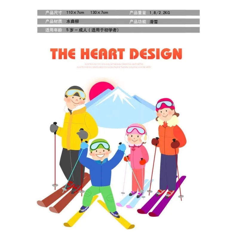 스키 Skis Manchurian Ash Wooden Snowboard Double Board Adults and Children Universal Snowboard Set Window Display лыжи горные
