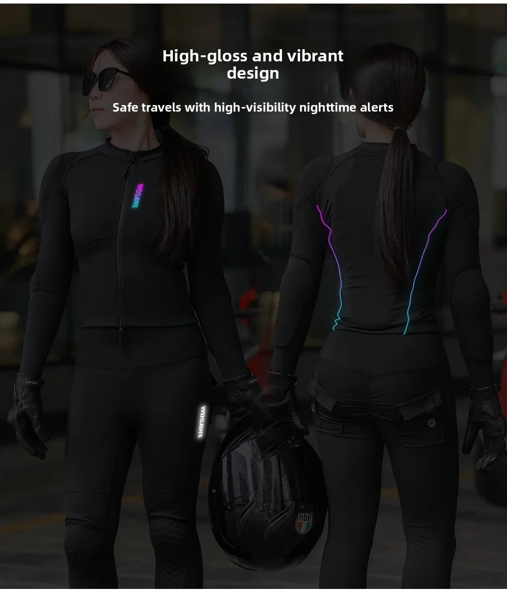 WOSAWE Women Motorcycle Jacket CE Approved Motorcycle Body Armor Summer Downhill Motorbike Protection Moto Racing Clothing