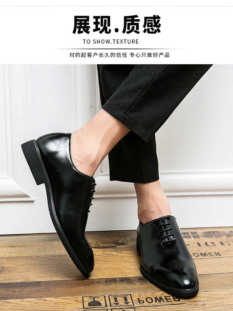 New Red Sole Brogue Shoes Men Black Business Mens Formal Shoes Lace-up Round Toe Spring/Autumn
