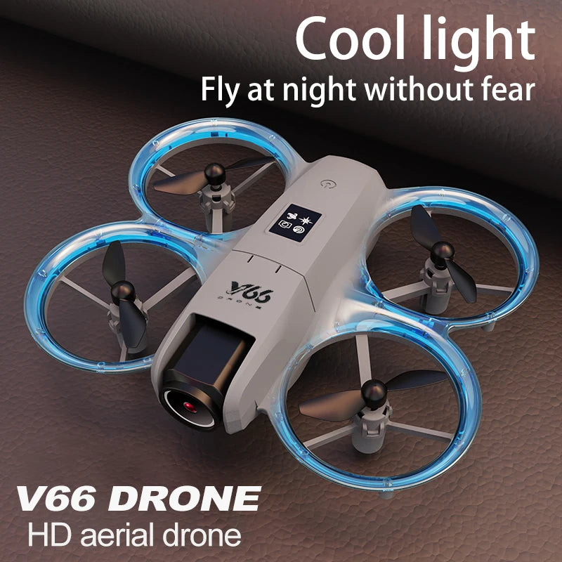V66 Mini Drone 4K Profesional Dual Camera Headless Mode Obstacle Avoidance WiFi FPV Dron 360° Flip RC Quadcopter Toys for Kids