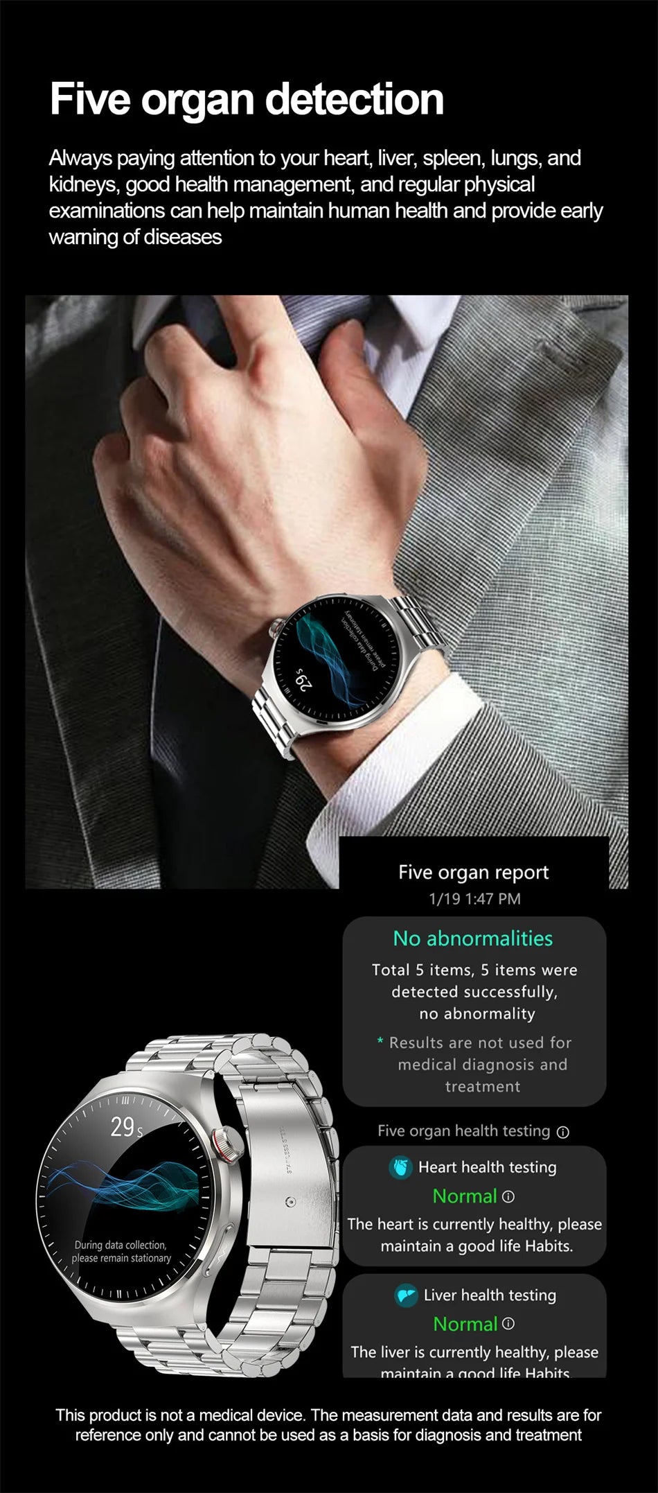 2026New high-end Smart Watch Men Women Health Measurement Blood Oxygen Bp physical examination call exercise ECG Smartwatch Man