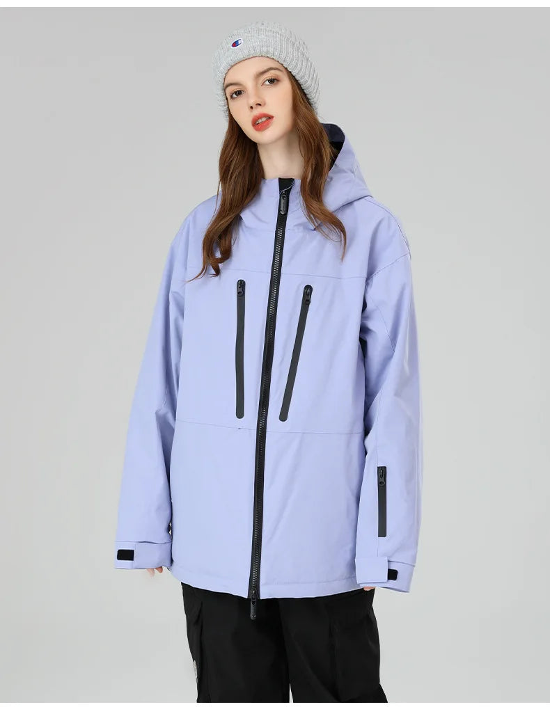 SEARIPE Winter Men Women Hooded Ski Jacket Waterproof Breathable Warm Snowboarding Coats Male And Female Outdoor Skiing Tops