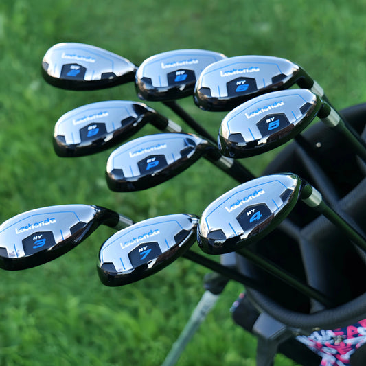 Lashonda Men's Golf Hybrid Clubs – Chicken Leg Stainless Steel Clubhead, Small Hollow Design, SR Flex Carbon Shaft, High Elast