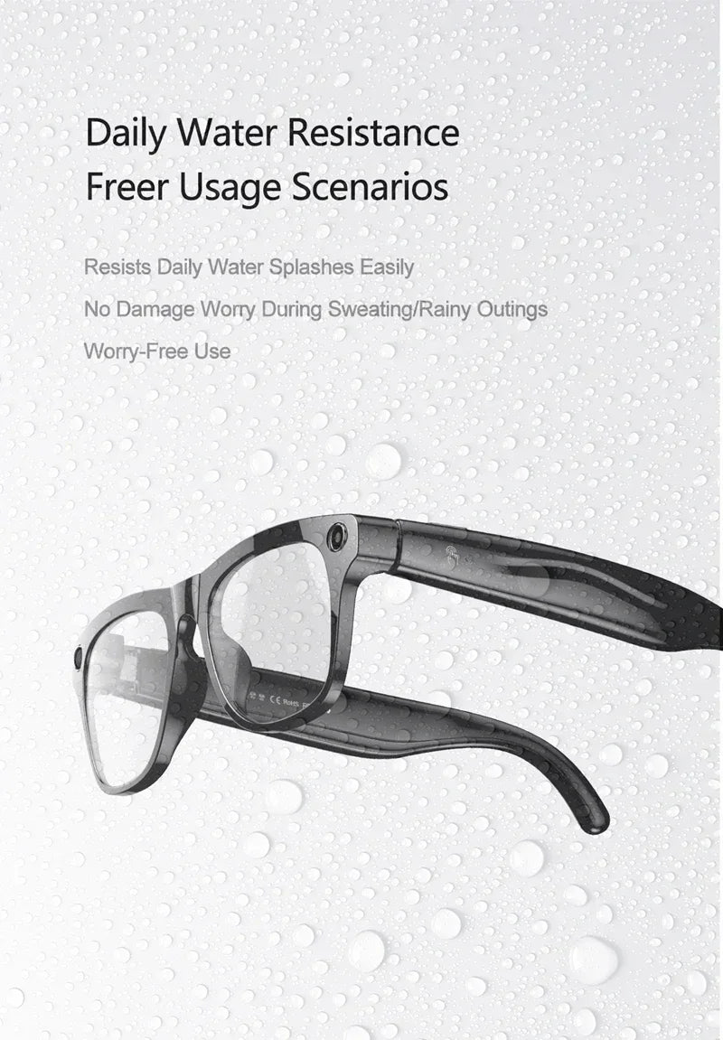 Lenovo 8K HD AI Smart Photochromic Glasses 4K Multifunctional Camera Bluetooth Call Voice Assistant Music Player Translate