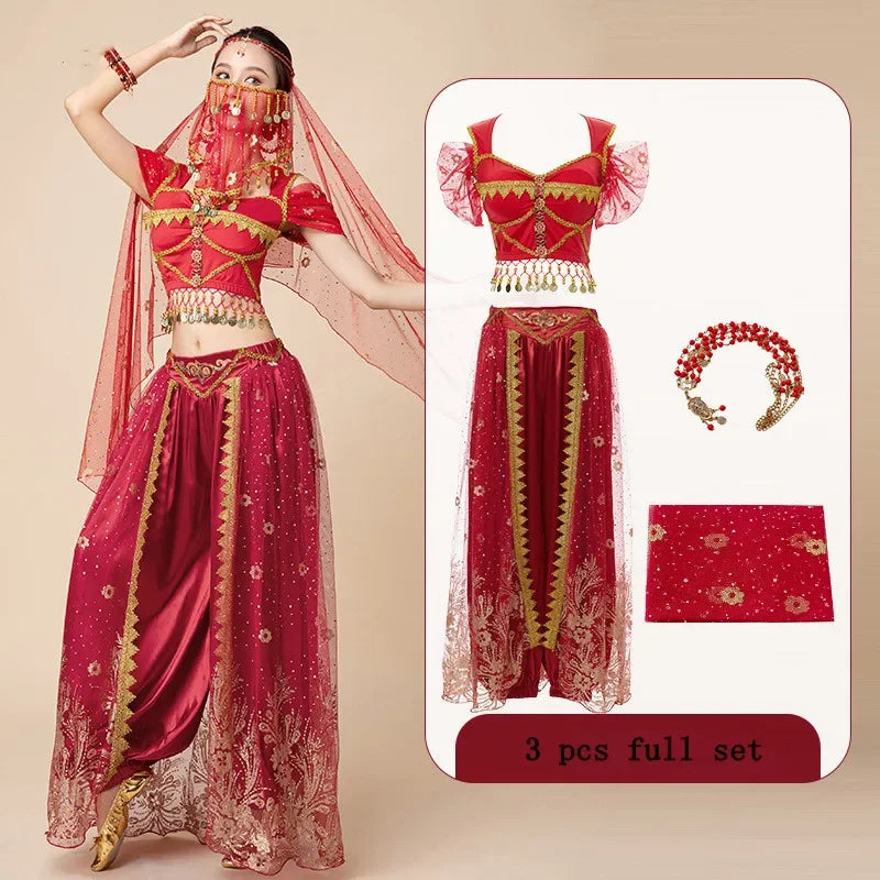 Belly Dance Dress Jasmine Princes Cosplay Dresses Han and Tang Chinese Style Cos Costume Girls female Belly Dance Outfits