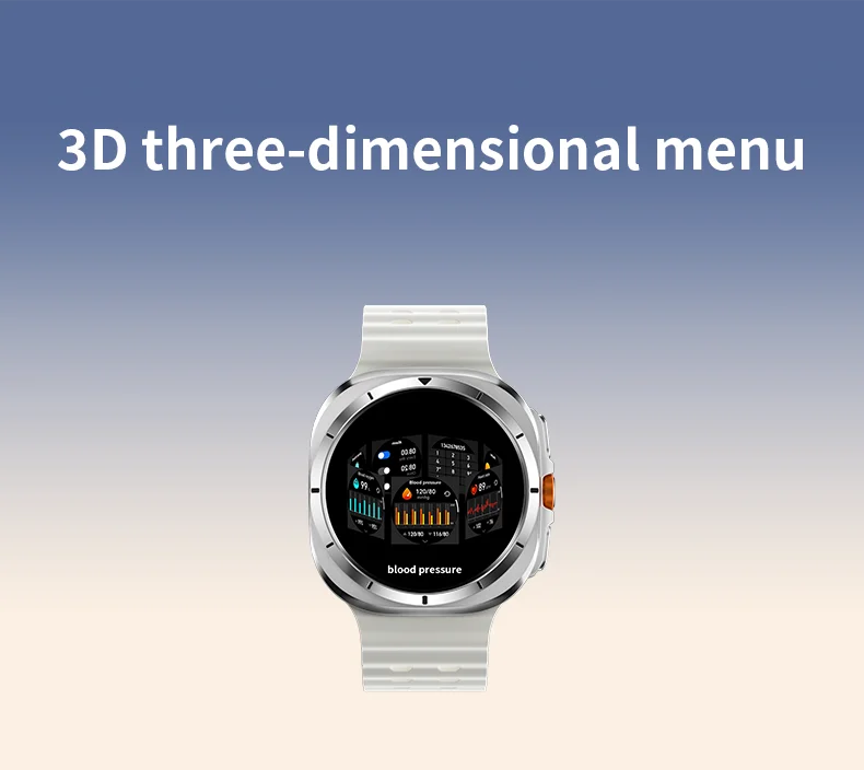 Smart Watch 8 Ultra 2025 Color Matching GPS Compass Smart Watch BT call NFC IP68 Waterproof 4GB Health monitoring Reduction 100%