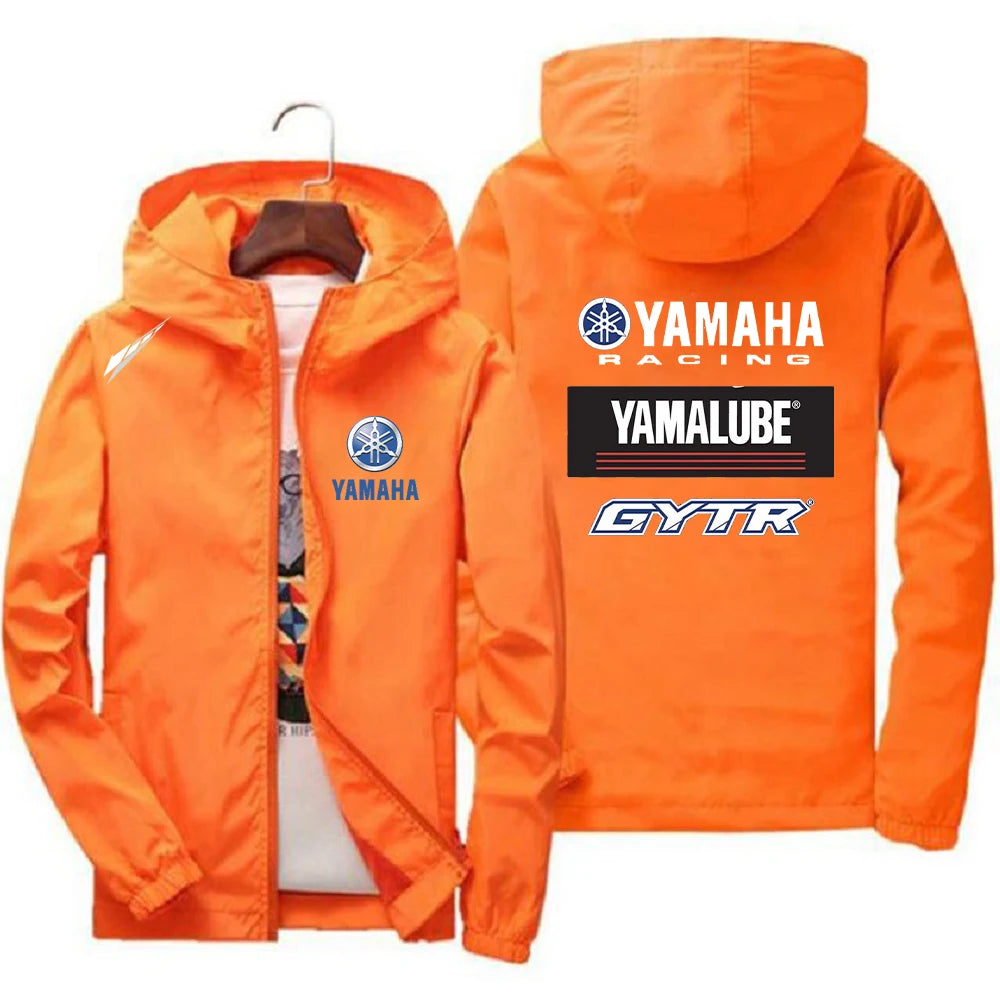 2026 new men's Yamaha GYTR motorcycle windproof hooded jacket men's outdoor sports enthusiasts Yamaha zipper jacket