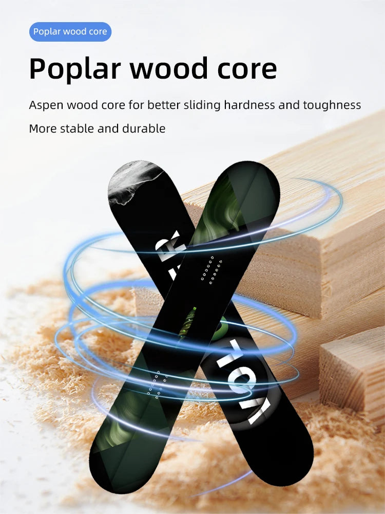China Manufacture Unique Design Women Snowboard Winter Outdoor Steady Poplar Wood Core Freestyle Skiing Board