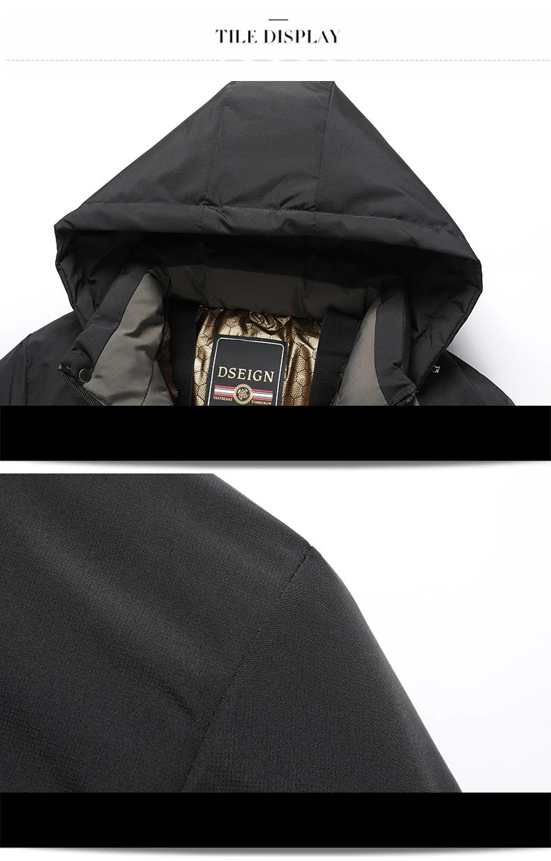 Outdoor Hooded Parka Men's Winter Jacket Windbreak Camping Hiking Ski Snow Jacket Men Winter Jacket for Men Luxury Hood Outwear
