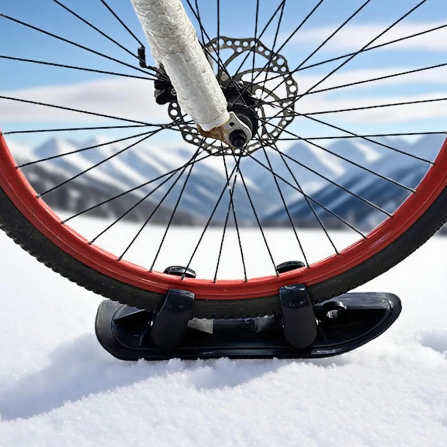 Ski Board Sled 2 in 1 Outdoor Winter Snowboards Stroller Skis Glider Snowboards for Cycling Bicycle Jogging Sports Outdoor Paths