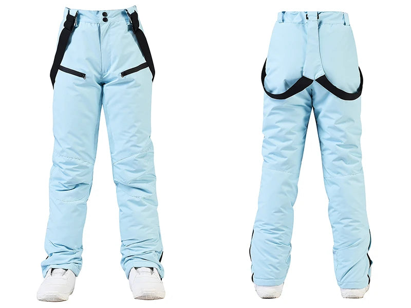 Winter Unisex Ski Pants Windproof Waterproof Snowboard Wear Outdoor Warm Snow Sports Pants Men Women Skiing Trousers