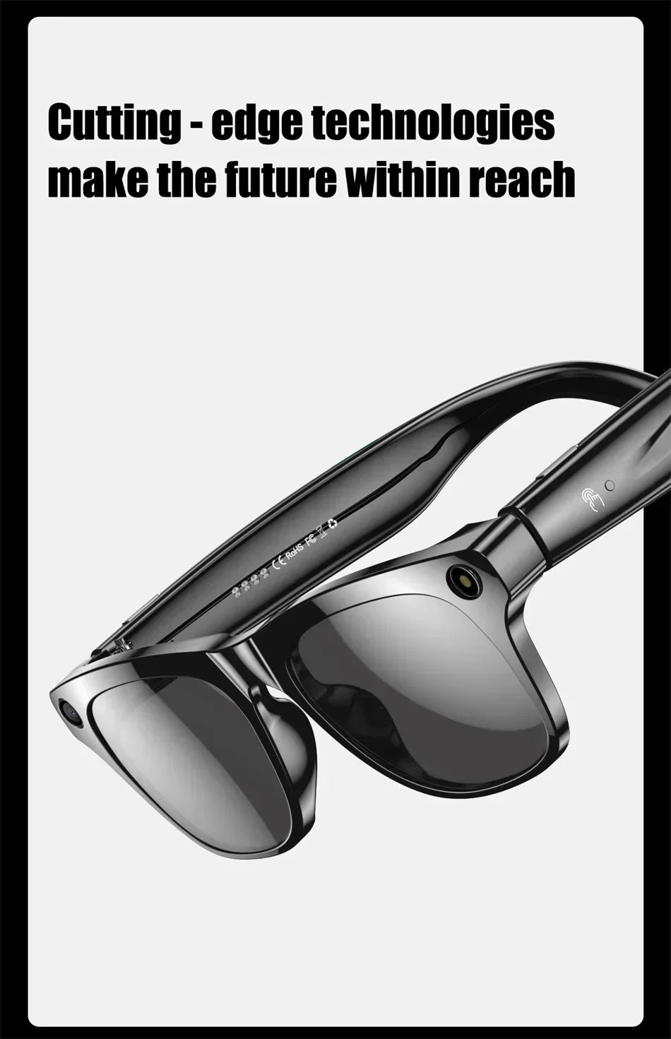 ViVO 8K AI Glasses 1200MP HD Camera Bluetooth Call Chat GPT Voice Assistant Music Player Translate Smart Sunglasses New