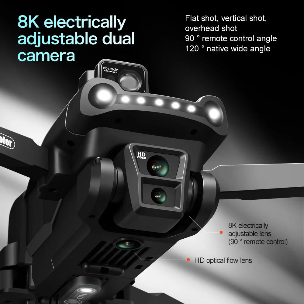 Original V198MAX GPS Drone 8K Professional Camera Aerial FPV Brush Laser Obstacle with Large Screen Remote Control Folding Dron