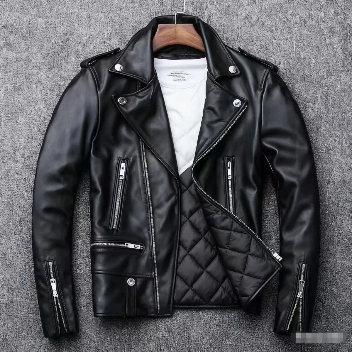 Men's PU Motorcycle Leather Jacket Thickened Autumn New Style Casual Versatile Slim Fit Large Size Men's Leather Jacket