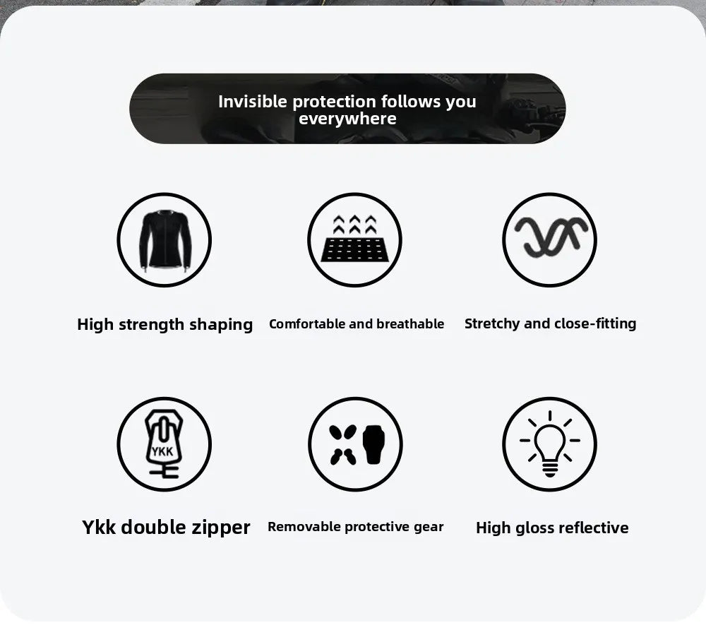 WOSAWE Motorcycle Jacket Men Women Full Body Armor Protection Jacket Motocross Racing Clothing Suit Moto Riding Protector Jacket