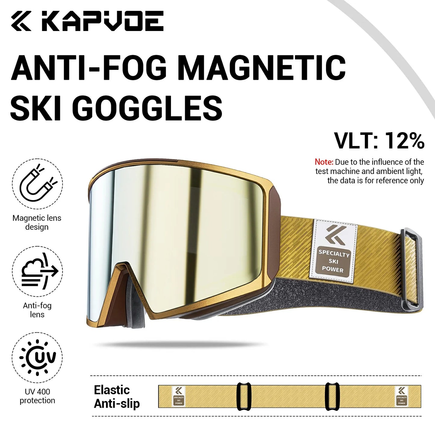Kapvoe Winter Photochromic Ski Goggle Snow Anti-Fog Sunglasses Snowboard Mask for Men Women Eyewear UV400 Glasses Snowmobile
