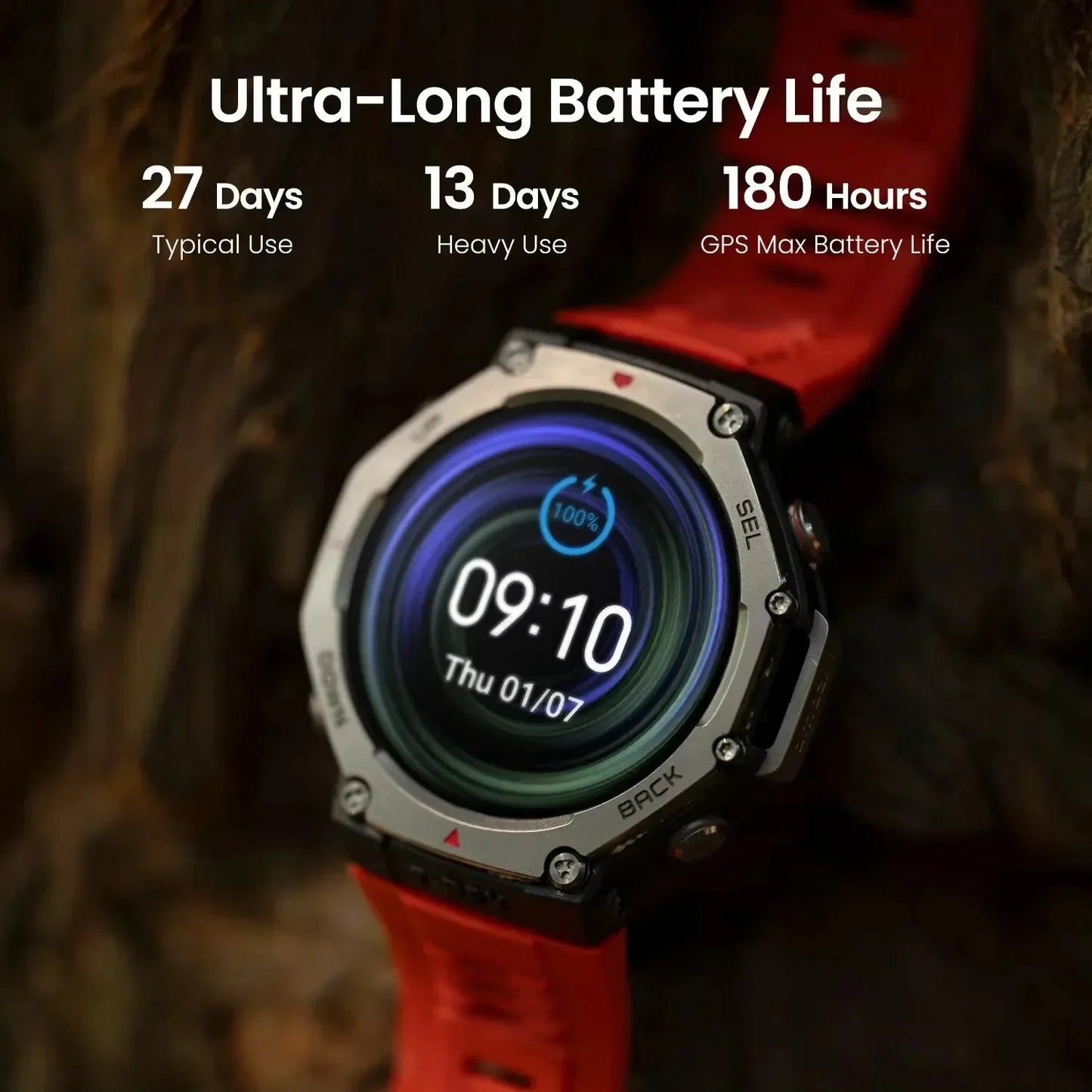 Original T-Rex 3 2025 For Amazfit Military gps smartwatc Built-in Compass Altimeter 10ATM Waterproof Sports Smartwatch Men Women