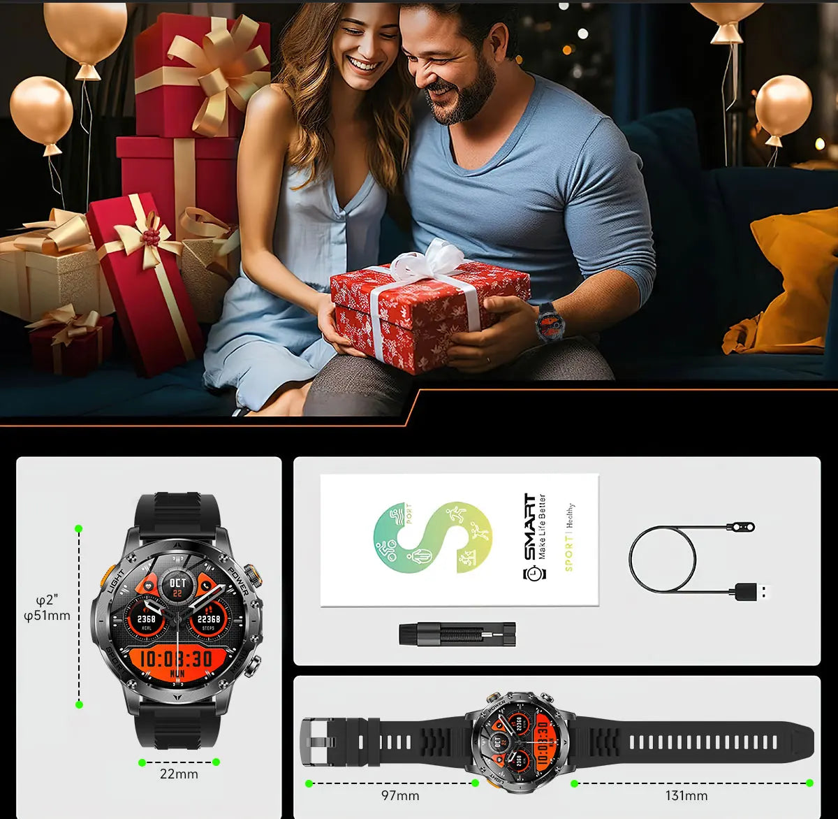 2025 Men 1.7-inch AMOLED Screen Smart Watch 1000mAh Battery Heart Rate Bluetooth Call NFC GPS Tracker Sports Fitness Watches New