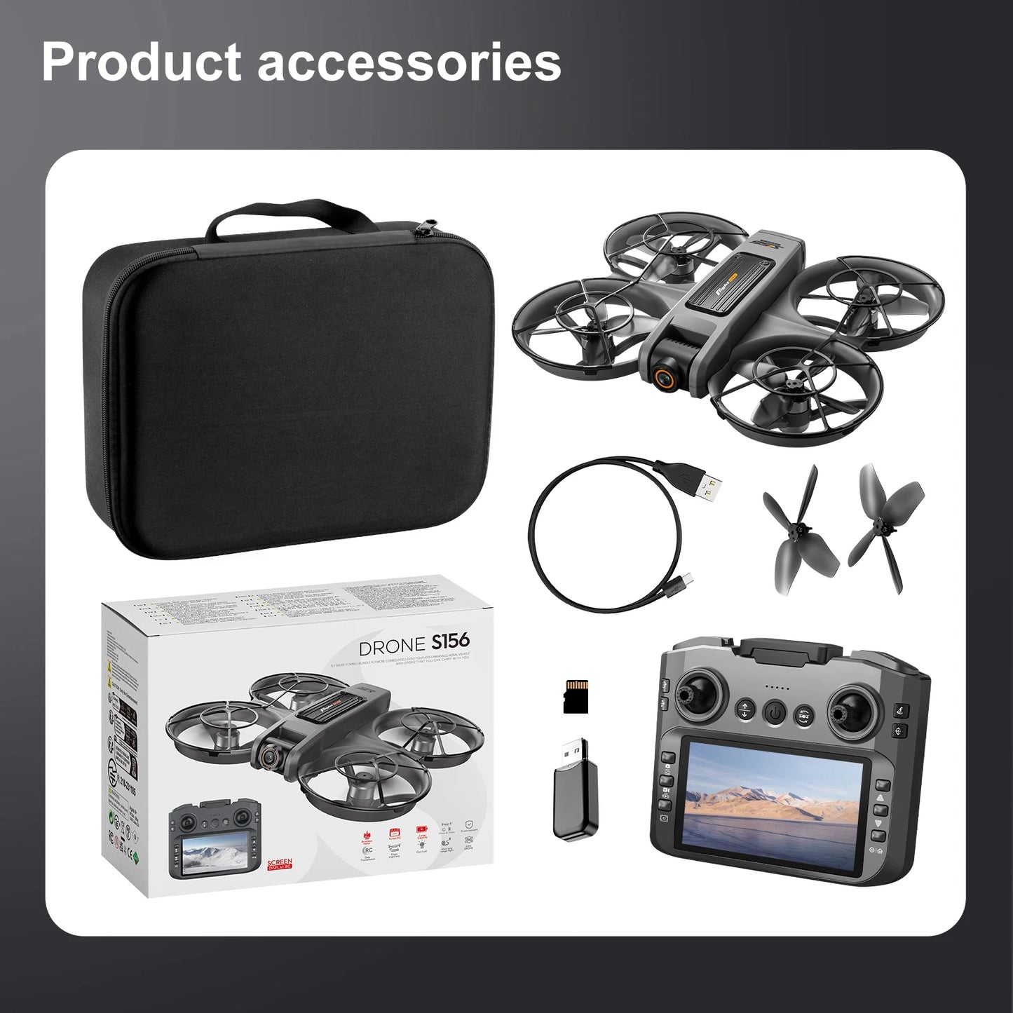 S156 Drone Professional 4K HD Dual ESC Camera FPV WIFI RC Dron Brushless Motor with Optical Flow Positioning Quadcopter Drones