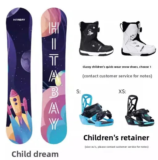 Children's Snowboard Set Baby Snowboard Boys and Girls Snowboard New Ski Equipment