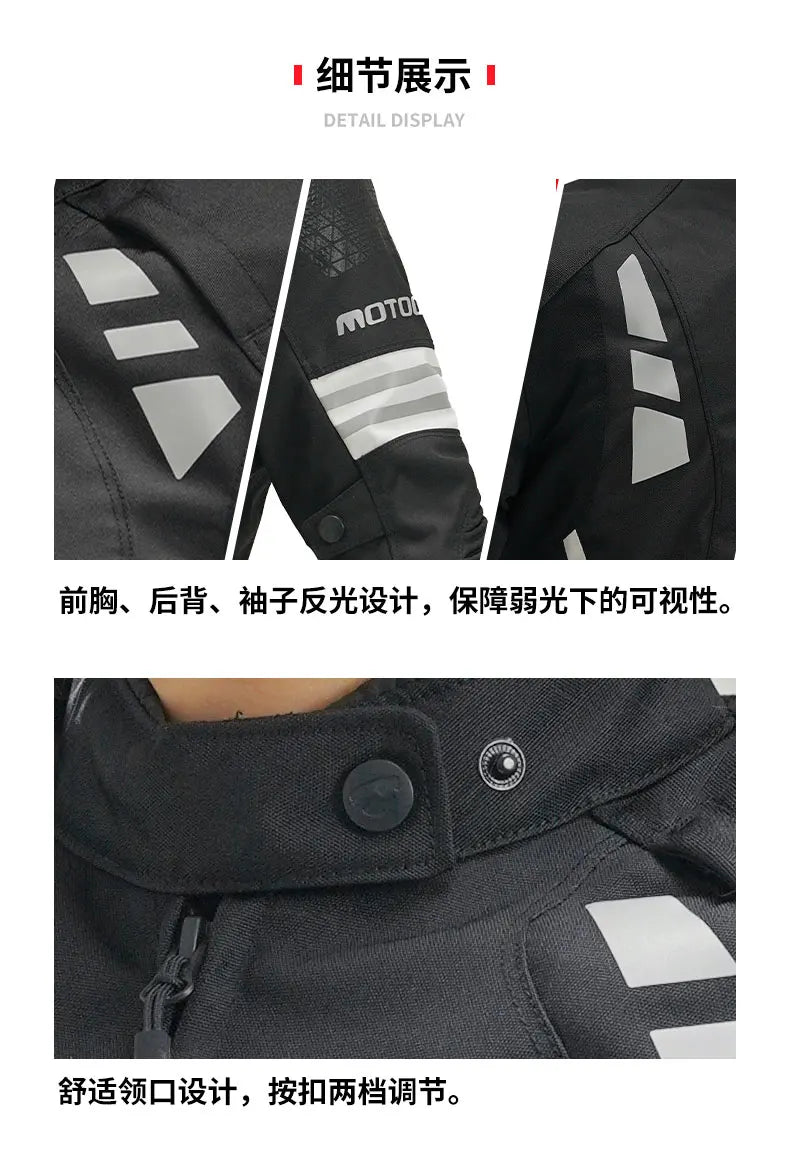 Women Motorcycle Jacket Four Seasons Breathable Lightweight Mesh Cycling Moto Jacket Protector Motocross Suit CE Protective