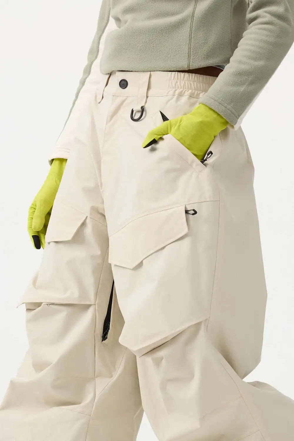 Men Baggy Wear-resistant Skiing Pants Women Insulated Loose Pockets Winter Trousers Outdoor Sports Waterproof Clothes 2025 Warm