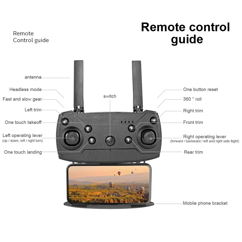 E99 Pro Drone With 4K Dual Camera Wifi Optical Flow And Obstacle Avoidance For Aerial Photography Quadcopter For Birthday Gift ﻿