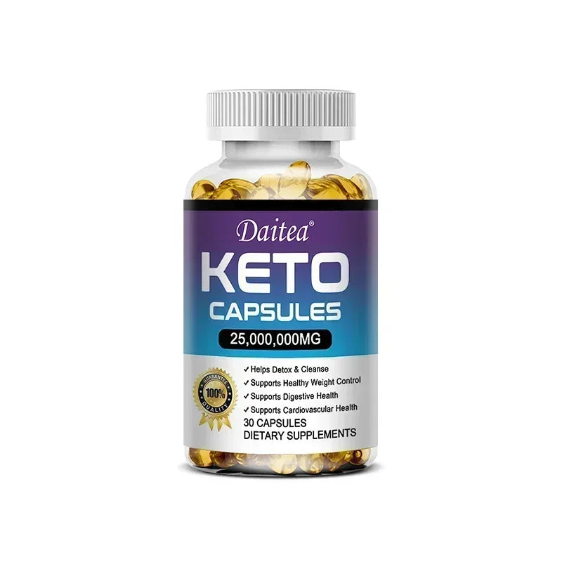 Keto Capsules - Weight & Fat Management, Burn Belly Fat, Detoxification, Digestion, Immunity - High Strength Ketone Supplement