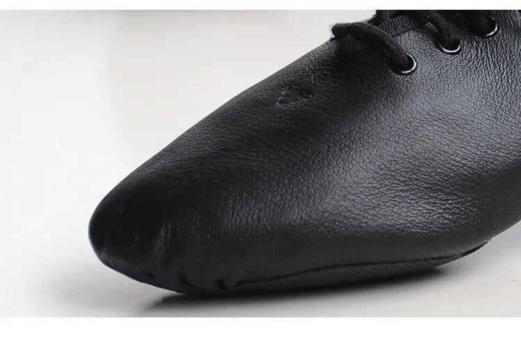 New Professional Jazz Dance Shoe Boot Women Men Kids Lace Up Dancing Sneakers Leather Athletic Shoes