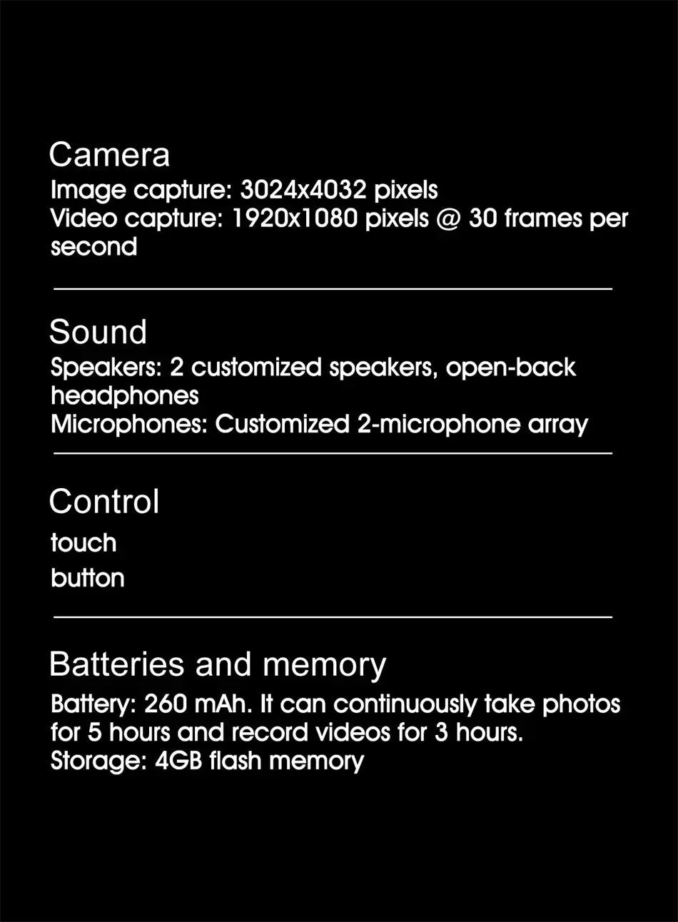 ViVO 8K AI Glasses 1200MP HD Camera Bluetooth Call Chat GPT Voice Assistant Music Player Translate Smart Sunglasses New