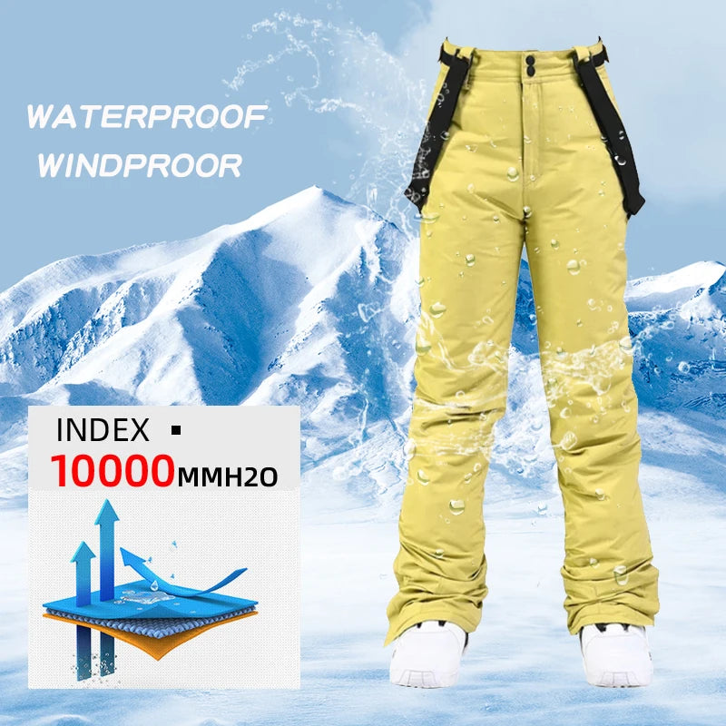 Winter Outdoor Mountain Waterproof Ski Pants For Men Women’s High Quality Windproof Warm Snow Trousers Ski Snowboarding Pants